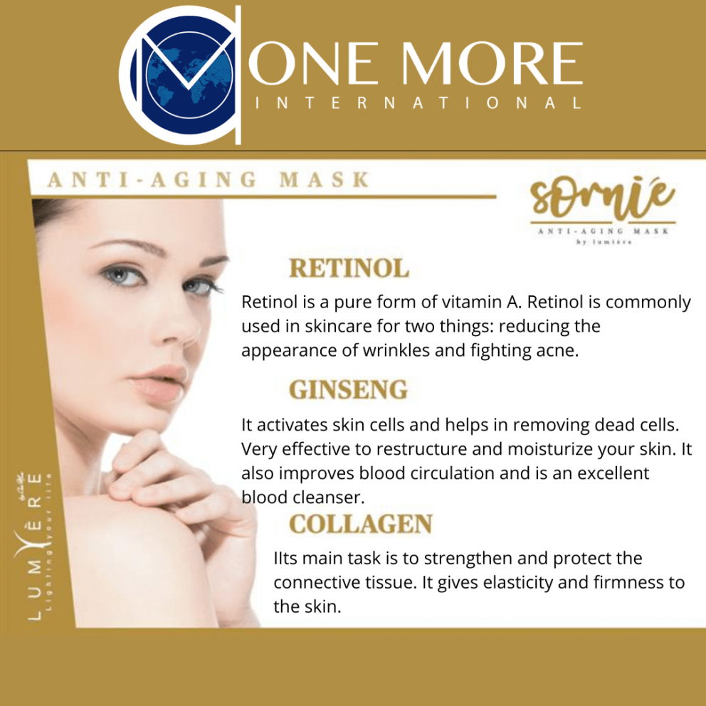 Sornie Anti-Aging Mask by Lumiere - Just try ONE MORE
